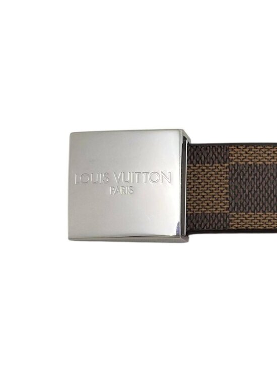 Louis Vuitton Belt Ceinture Carre Damier Ebene Logo Buckle Silver main image 4